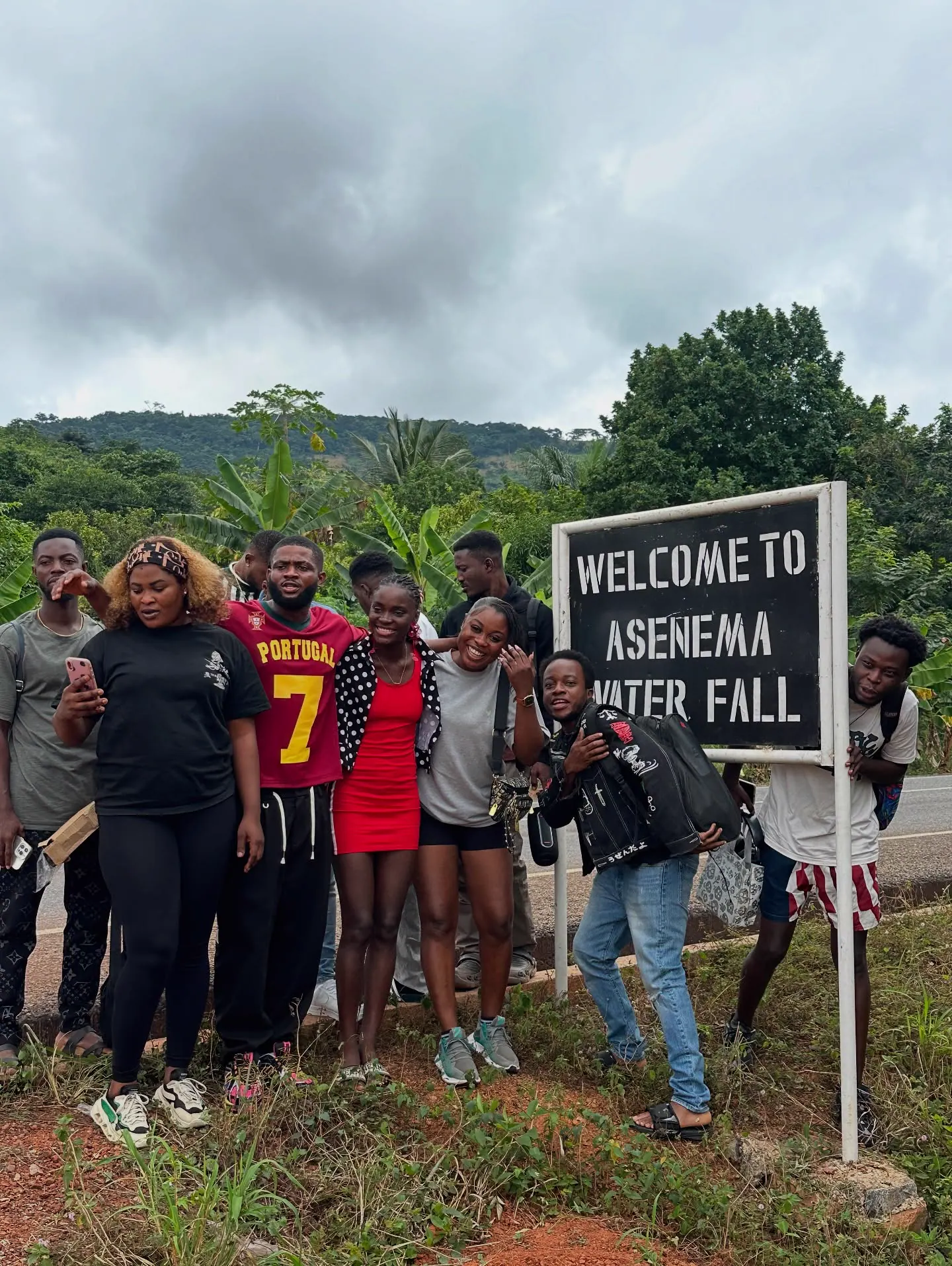 Adventures of Life group at Asenema Waterfall