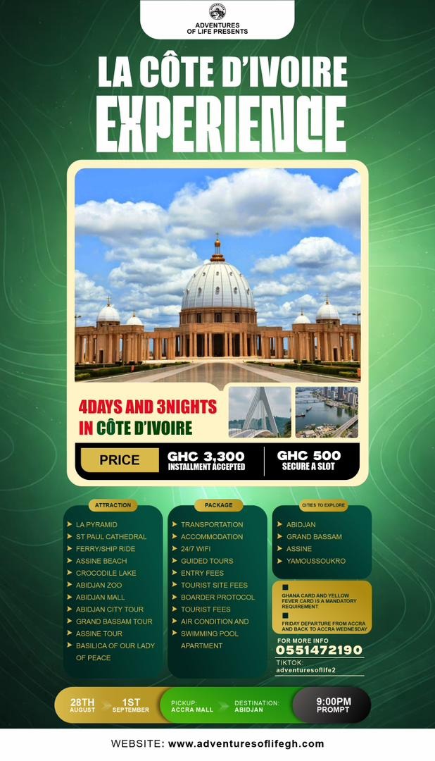 Official flyer for La Cote d'Ivoire Experience